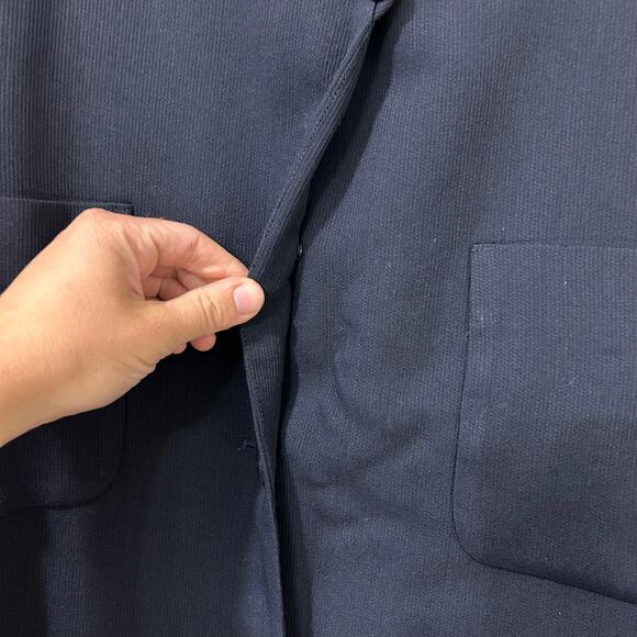 AKA Eddie Bauer Vtg Women 18 Tall Blue Wool Blazer Jacket & Classic Trousers Set - Picture 4 of 11